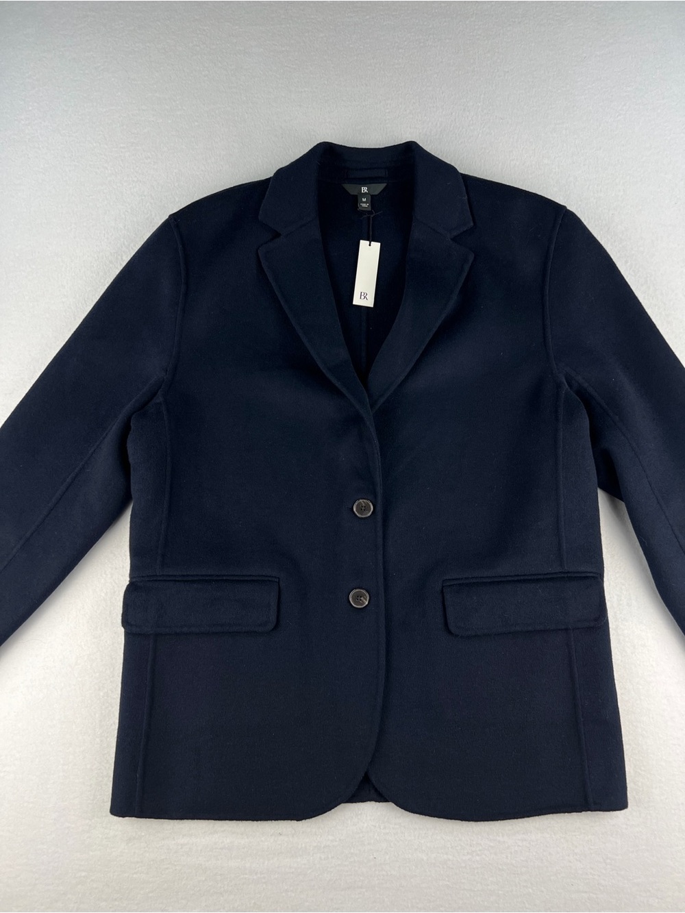 NWT Banana Republic Nelli Oversized Double Faced Midnight Blazer Wool Blend Sz M